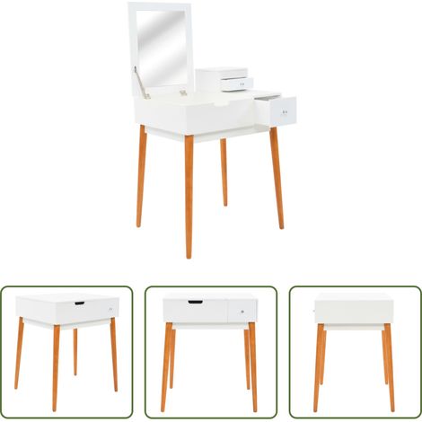 Rangement - Coiffeuse avec miroir MDF 60 x 50 x 86 cm (1/5)
