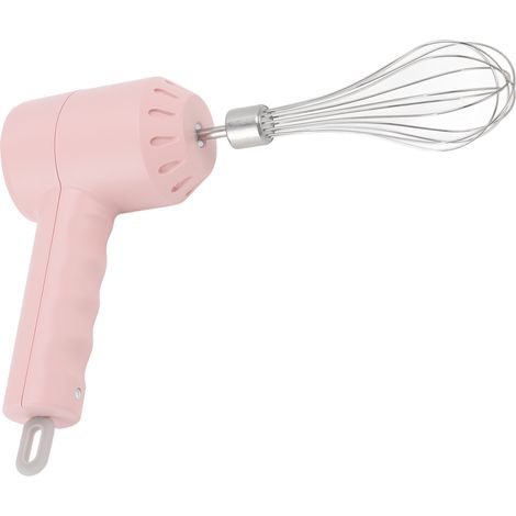 Kabelloses, wiederaufladbares Set mit eingebautem Lithium-Akku, kompakter elektrischer Mixer für Sahne, Kuchen und Gebäck, tragbarer rosa Handmixer (1/5)