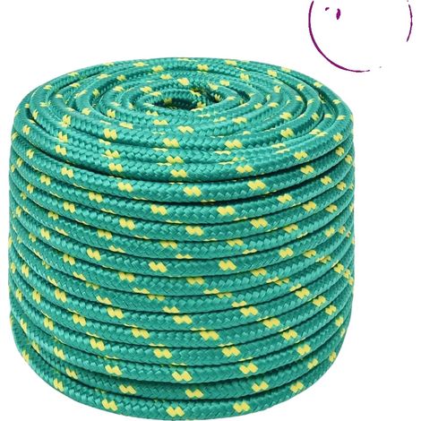 Corde, 12 mm de diamètre, 25 mètres de longueur, vert armée (1/2)