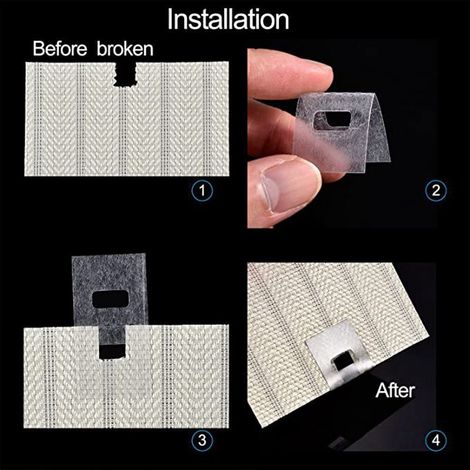 Patch de réparation pour stores vénitiens verticaux 12 pouces - Accessoires de réparation simples (10 pièces) (1/5)