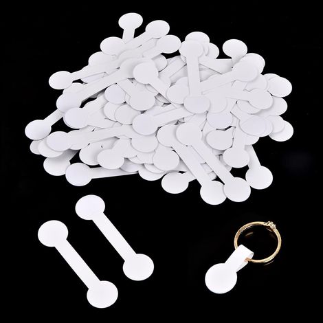 100 Pièces Étiquettes de Prix, Étiquettes Autocollantes Multi-usages, Étiquettes Vierges pour Bijoux, Autocollants Vierges pour Bijoux, Colliers, Boucles d'oreilles, Bagues (1450mm) (1/5)