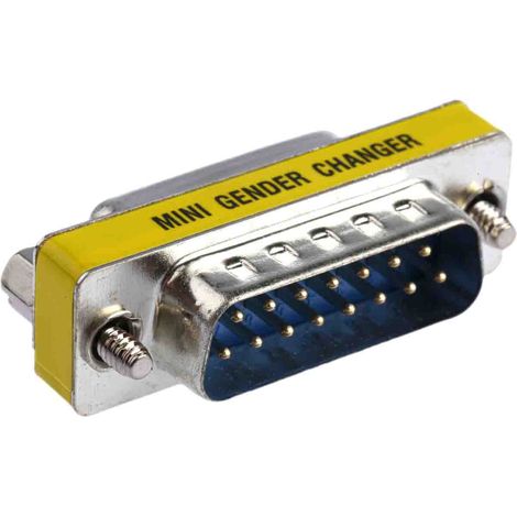 Adaptateur Sub-D 15 Mâle vers Sub-D 15 Femelle RS PRO ( Prix pour 1 ) (1/2)