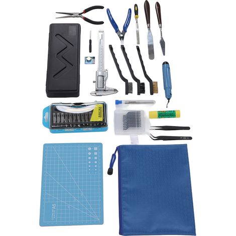 Kit Accessoires Imprimante 3D Outillage Entretien Nettoyage Modèle Couteau Gravure Lime Pied à Coulisse Précision (1/5)