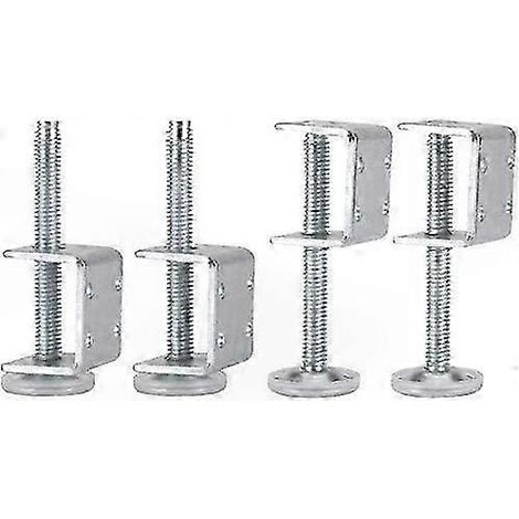Niveleurs de pieds de meubles robustes, paquet de 4, supports en U filetés M10 avec support de base pour une stabilité et une résistance accrues. (1/5)
