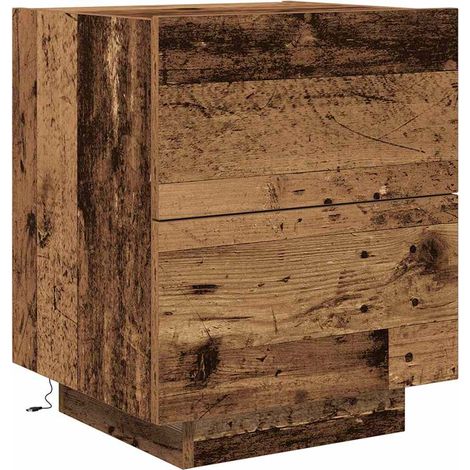 Maison Exclusive - Nachttisch mit Schubladen Altholz 45 x 40 x 55