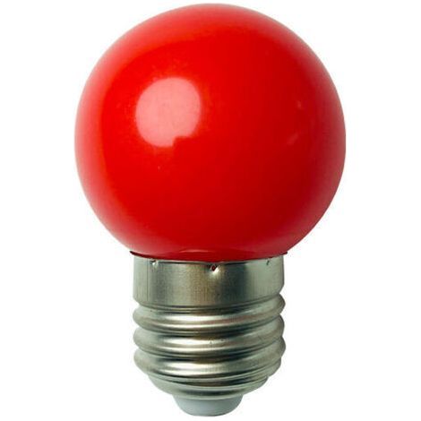 Lot de 10 ampoules LED B22 1W, ampoules à baïonnette colorées, mini-ampoules globe G45, rouge vert bleu orange jaune pour mariage, Halloween, Noël (rouge)-AquaForge (1/3)