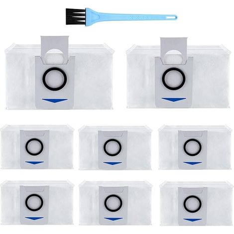 Lot de 8 Sac d&39aspirateur Accessoires pour Ecovacs Deebot X1 Omni / X1 e Omni / T20 Omni, Aspirateur Accessoires de Rechange S (1/4)