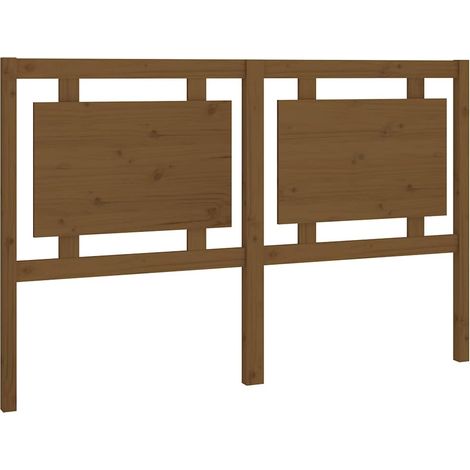 Maison Exclusive - Cabecero de cama madera maciza pino marrón mie (1/5)