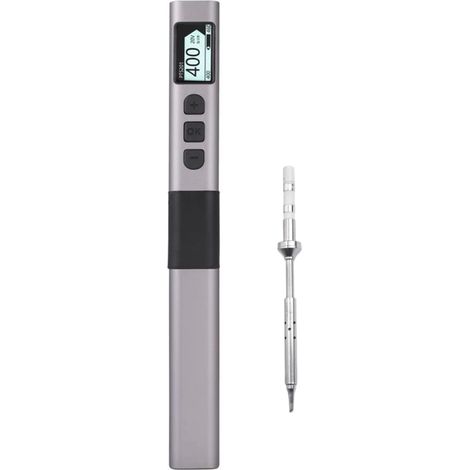 Kit de fer à souder portable 100 W, soudage électrique, chauffe rapide, écran OLED, mode veille intelligent, outil de soudure de précision pour la réparation électronique PTS201-BC2 (1/5)