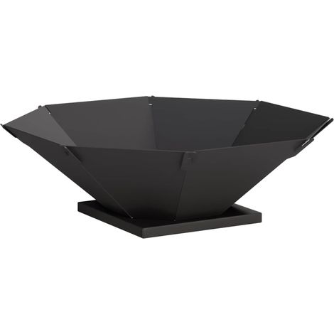 Feuerstelle Schwarz 50 x 50 x 15,5 cm Stahl vidaXL (1/5)