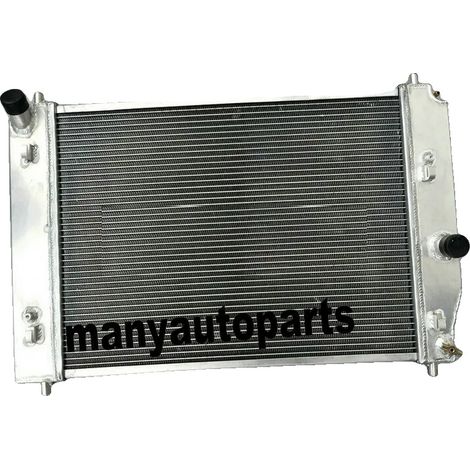 Radiador de aluminio, mayor capacidad de refrigeración, núcleo soldado al vacío, depósitos soldados con TIG, compatible con Chevy Corvette C6 V8 manual MT 2005-2013. (1/5)