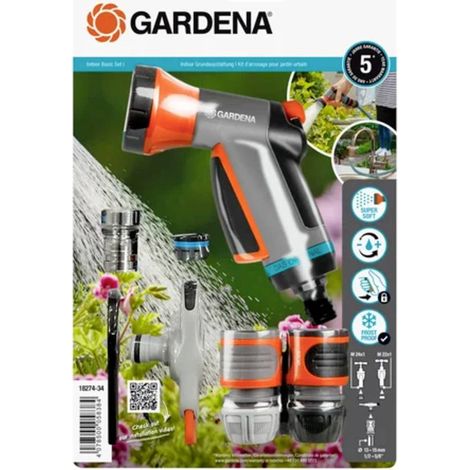 Gardena 18274-20 Kit base per interni con irrigatore a spruzzo e componenti del sistema. (1/5)