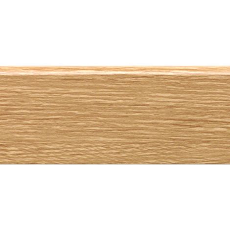Décoweb – Plinthe bois stratifié 280 cm – Hauteur 6 cm – Épaisseur 1,6 cm – Rainure pour passage câbles – Modèle F