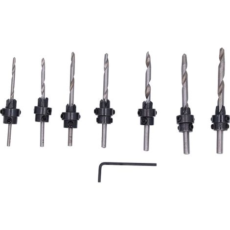 6 Fraises à Chanfreiner Coniques HSS pour Bois, Outils de Perçage Précision (1/5)