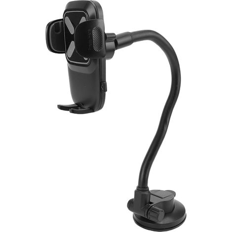 Support de téléphone de voiture à col de cygne à dégagement rapide, support de pare-brise de tableau de bord rotatif à 360 degrés avec ventouse stabilisateur anti-secousse pour tous les smartphones, s (1/4)