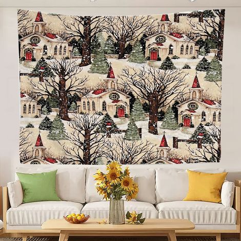 Tapisserie murale amusante et colorée représentant une couverture de plage pour chambre d'enfant 150x130cm (1/5)