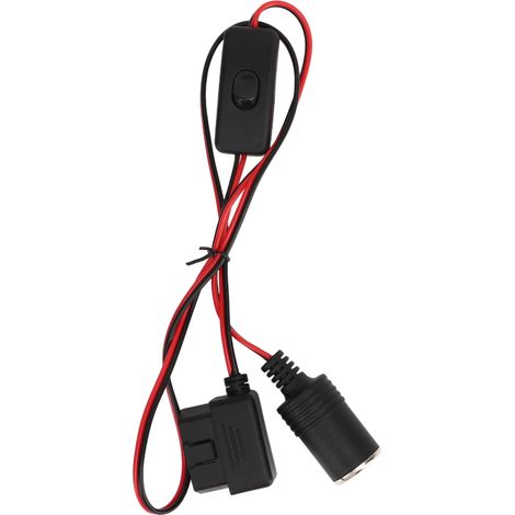 Adaptateur allume-cigare OBD2 16 broches femelle, étanche, protection surintensité, connecteur d'alimentation pour équipement automobile (1/5)