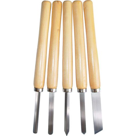 Ciseaux à bois Gouges et ciseaux pour tour à bois lots de 5 (1/2)