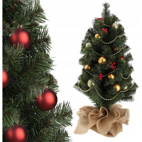 KADAX Künstlicher Weihnachtsbaum 80cm, klein Tannenbaum mit 105 Zweige, 80cm (1/5)