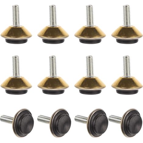 Pieds Réglables Lot de 12 pour Meubles en Fer et PVC, Accessoires de Mobilier Pratiques et Antidérapants, pour Tables et Chaises (1/5)