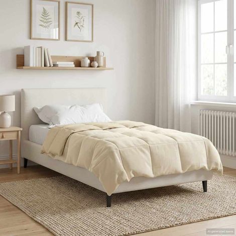 Sommerdecke Gepolstert Creme 155 x 220 cm Mikrofaser