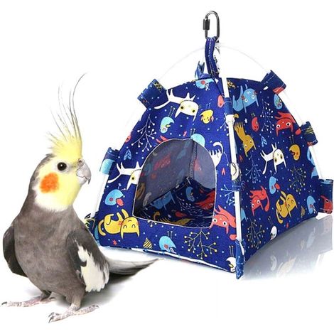 Tente Suspendue Pour Oiseaux - Tente En Toile Coton Pour Perroquets Et Rongeurs - Hammock Pour Cage D'oiseaux - 1 Pièce (1/5)