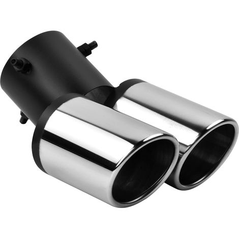Tuyau d'échappement de Voiture, Embout Echappement Cache D'échappement Pot D'échappement Universel, Double Embout D'échappement Sorties en Acier Inoxydable, Accessoires Voiture (1/5)
