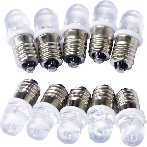 10pcs E10 12V Spot Ampoule LED Lampes Blanc chaud (1/3)