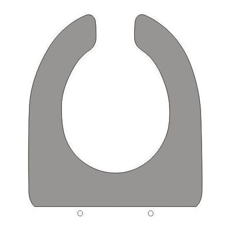 ETOOS H2323108 ACCESS Tapa Herradura WC Aro Abierto Roca Blanco - ref: H2323108