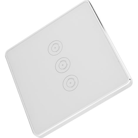 Interrupteur Connecté WiFi, Contrôle par App et Tactile, Standard Britannique 95‑240VAC S104‑3