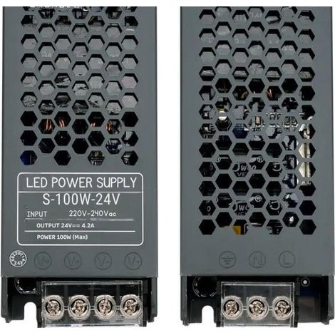 Silamp – Transformateur 220V 24V 100W DC 4.2A – Protection contre surtension et court-circuit – Pour rubans LED 24V – Installation discrète (1/3)