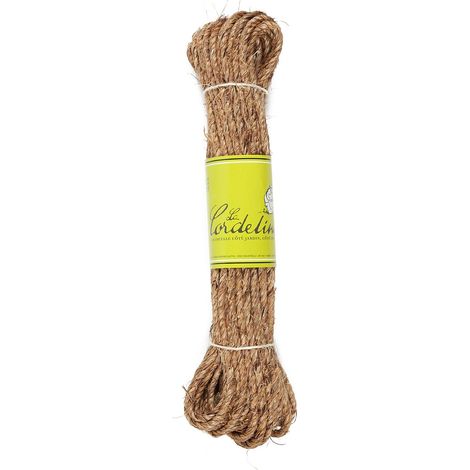 Corde Naturelle Chanvre de Manille Abaca Ø 4 mm x 20 m Résistante et Polyvalente Idéale pour Décoration, Jardinage et Loisirs Créatifs (1/2)