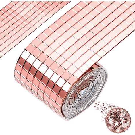 Carreaux De Mosaïque - 3200 Pièces - Verre Or Rose - Autocollants 5x5mm - Décoration Bricolage Fête (1/5)