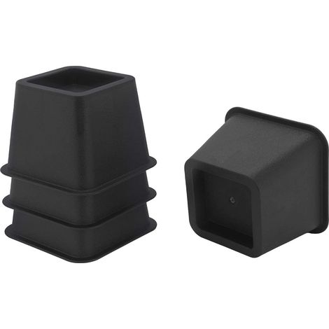 4 Pcs Bed Riser Premium Chair Risers, 3 Inch Heavy Duty Furniture Raisers Stand, Elephant Feet Aid Raising Lifting for Couch Feet Desk Leg Block Plastic Square for Sofa Bedpost (1/5)