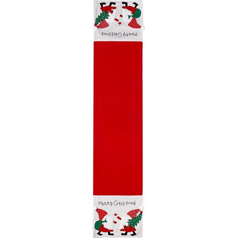 Chemin de table de Noël, nappe brodée Père Noël, set de table, décoration pour table d'entrée et table basse.