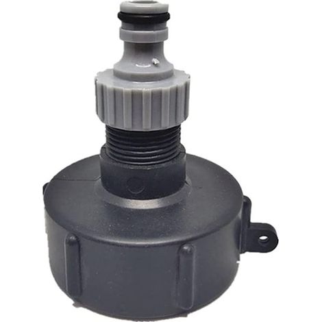Mamelon Raccord Rapide pour Cuve 1000 L, S60X6 IBC Raccord Robinet Multitanks Raccord, Connecteur De Tuyau pour Adaptateur De Réservoir IBC (Sortie en Plastique ,3/4 \') (1/3)
