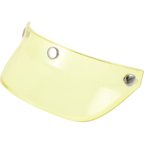 Visière de Casque Moto Vintage Protection Solaire Compacte Jaune à 3 Boutons-Pression en Résine Synthétique pour Casque Demi-Jet , pour Conduite Estivale (1/5)