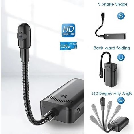 Caméra Wifi sans Fil HD, Objectif Réglable Push Photo, Grand Angle 90 ° + Carte micro TF SD 128 GB (1/4)