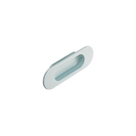 Poignée de meuble cuvette blanche 110 x 36 mm – Encastrement 69 x 26 mm – Métal zamak – Vendu à l'unité – Fosun