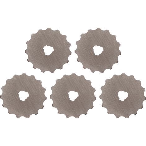 Lot de 5 lames de coupe rotative 45mm, déchirables, pour tissu, papier, couture et tailleur.