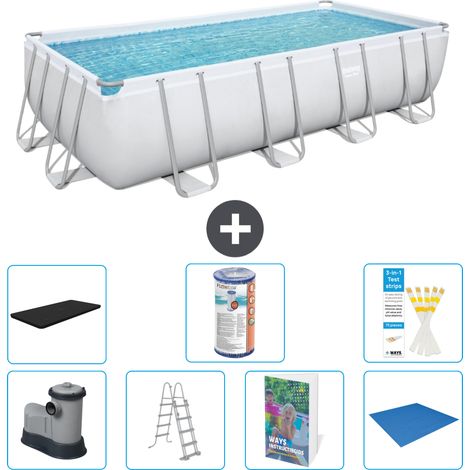 Bestway Bestway Power Steel Rectangulaire - 549x274x122 cm - 8-pièces  S594