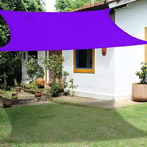 1 Voile d'ombrage, triangle équilatéral, tissu tricoté, imperméable, protection UV, terrasse, jardin, pergola (1/5)