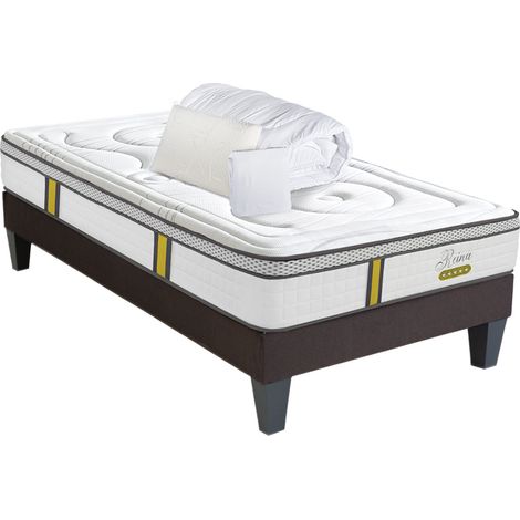 BELLECOUR LITERIE Pack anti punaise REINA 2.0 90x190 cm Matelas + Sommier + Accessoires (1/5)
