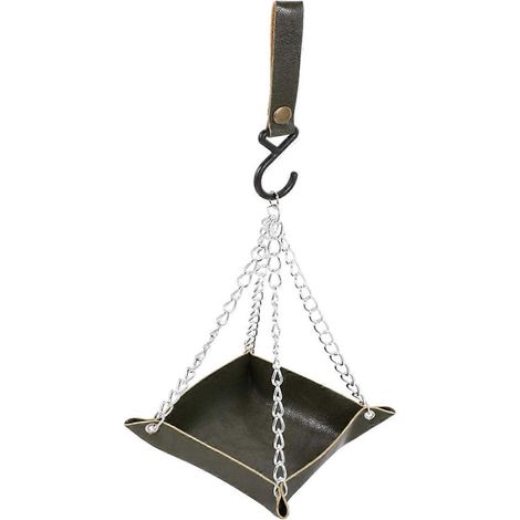Plateau mangeoire suspendu pour oiseaux, abreuvoir vert-- (1/5)