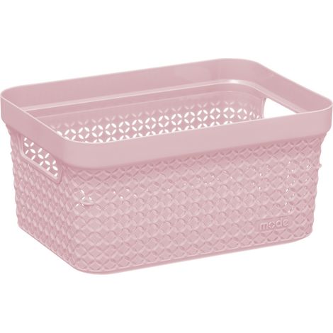 Cesta de plástico escandinava 17l rosa - 5five (1/2)