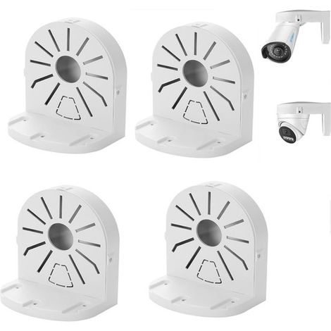 Innen und Außenkamerahalterung aus ABS-Kunststoff L-förmige Wandhalterung für Sicherheitsdome-IP-Kameras Anschlussdose und Kabelmanagement 4 PCS (1/5)