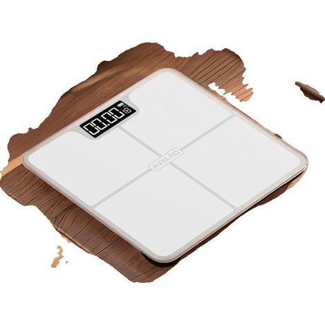 Bilancia, display ad alta precisione, piattaforma ultra grande, BIANCO (1/2)