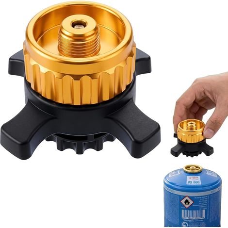 Adaptateur de cartouche de gaz EN417 Valve à vis Camping Laiton