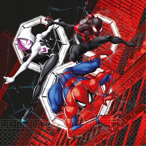 Serviettes en papier SPIDERMAN Marvel Spider-Man Anniversaire 33x33cm 20 pièces. (1/2)