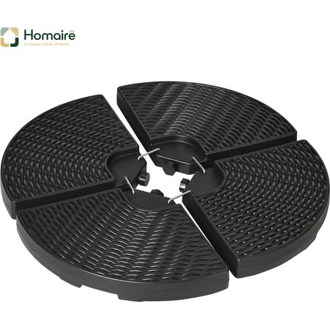 HOMAIRE Sonnenschirmgewicht für Ampelschirm wetterfest HDPE 52 kg Wasser oder 68 kg Sand